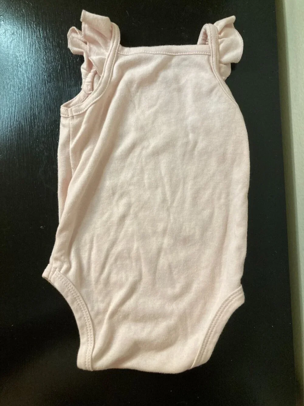 Baby Guess Infant Light Pink Sleeveless Bodysuit Ruffle Shoulder - Size 6-9M